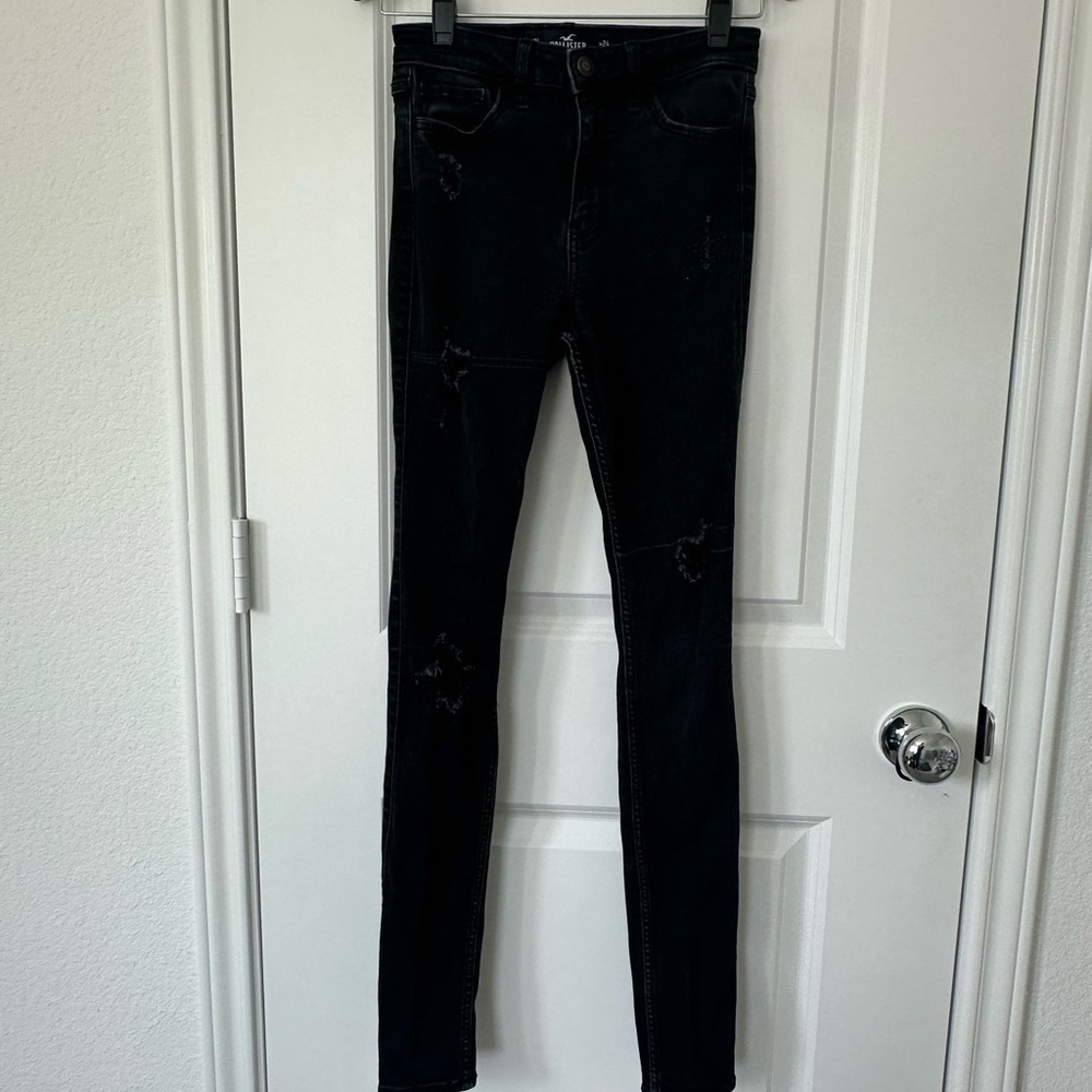 Hollister high rise super skinny black Jeans